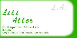 lili aller business card